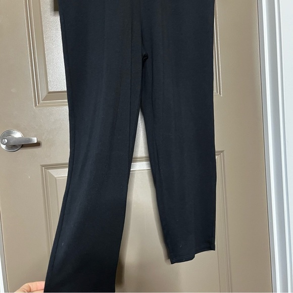 Eileen Fisher Cozy Brushed Terry Hooded Jumpsuit Black - Picture 8 of 14